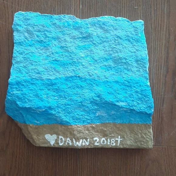 Handpainted Dolphin in Ocean on Granite - Picture 3 of 4